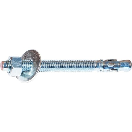 Wedge Anchor, 1/2 Dia., 5-1/2 L, Steel Zinc Plated